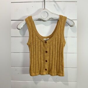 ROXY Corn Yellow Knit Tank Top – Size XS